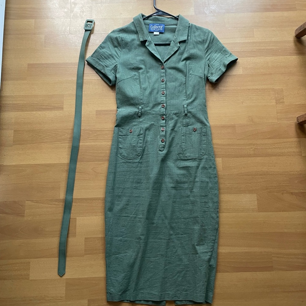 Collectif Vintage green dress